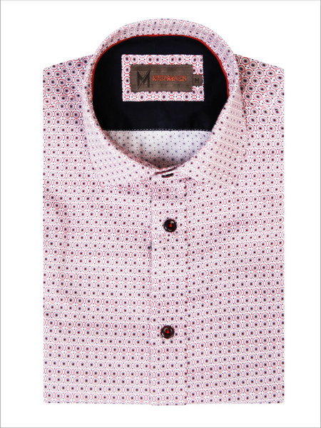 MishMash Sol White & Red Short Sleeve Shirt
