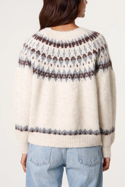 Nordic Knit Wool-Blend Jumper Off White