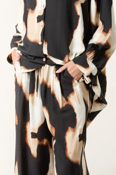 Nova Of London Relaxed Abstract Burnt Print Co-Ord Set One Size