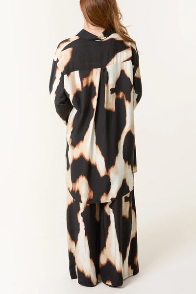 Nova Of London Relaxed Abstract Burnt Print Co-Ord Set One Size