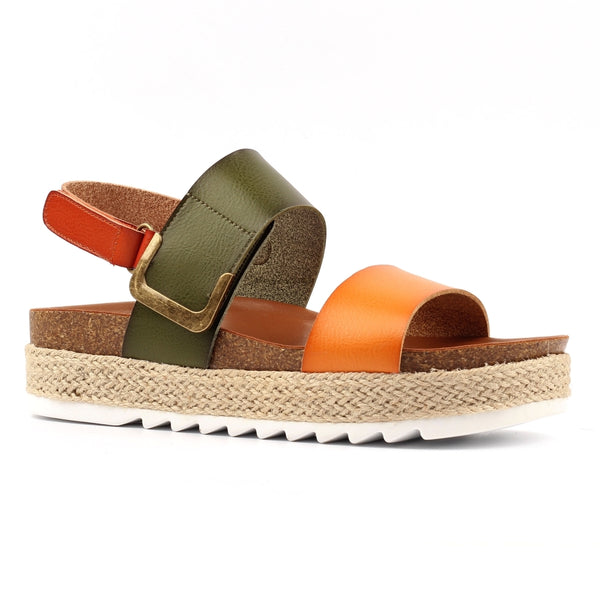 Lunar Deanna II Olive Sandal