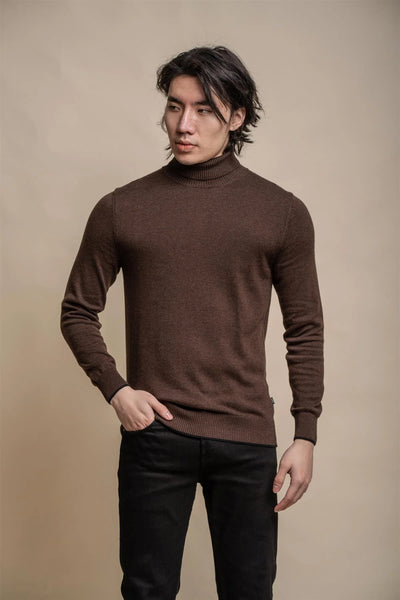 Cavani Karris Roll Neck Jumper Brown