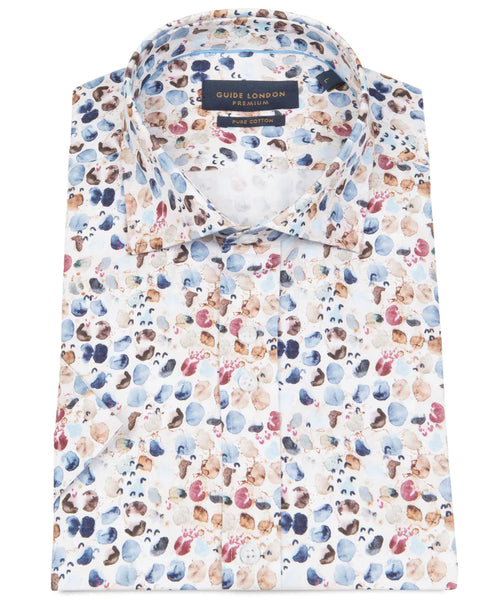Guide London Short Sleeve Pebble Print Shirt