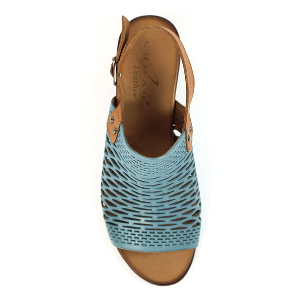 Lunar Jessica Blue Leather Sandal