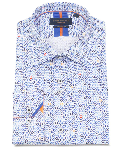 GUIDE LONDON LONG SLEEVE MULTI CIRCLE PRINT SHIRT