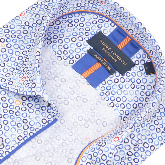 GUIDE LONDON LONG SLEEVE MULTI CIRCLE PRINT SHIRT