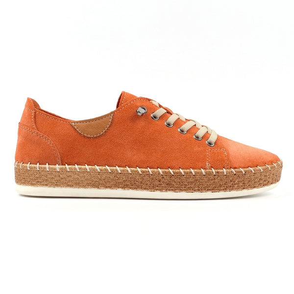 Lunar Maddison II Orange Suede Plimsoll