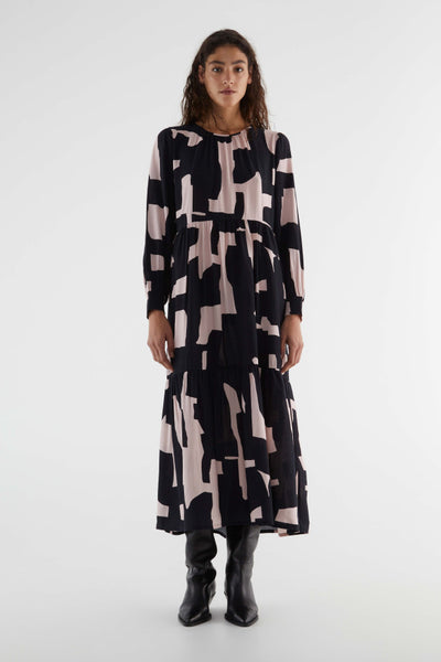 Compania Fantastica Dress with Long Sleeves and Abstract Print