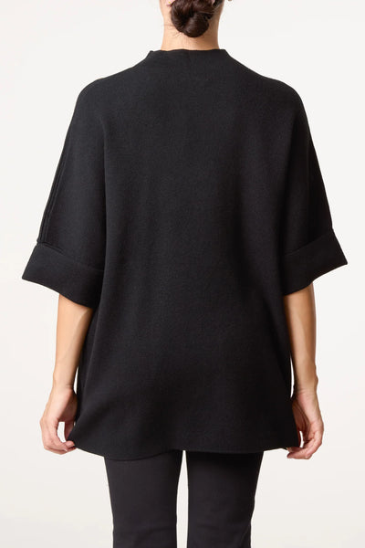 Nova Short Sleeve Button Detail Jumper Black