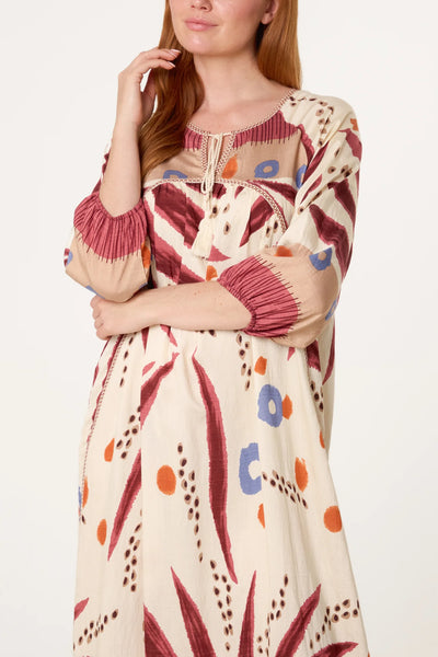 Nova Of London Abstract Leaf Print Maxi Dress