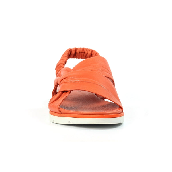 Lunar Sardinia Coral Leather Sandal Orange