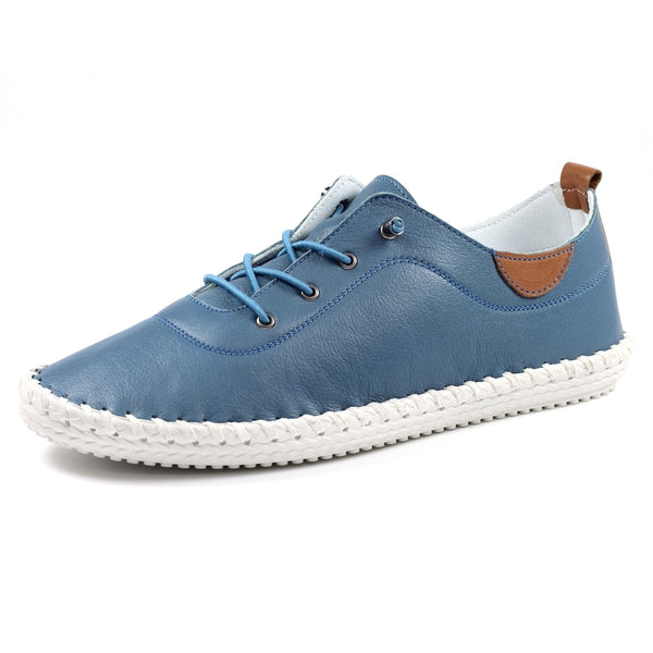 Lunar St. Ives Leather Shoe Mid Blue