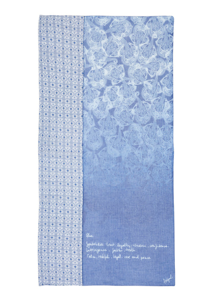 Desigual Rectangular Blue Foulard
