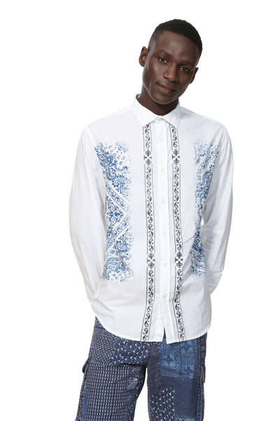 Desigual White Tile Print Shirt