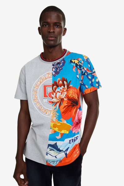 Desigual Half Print Floral T-Shirt