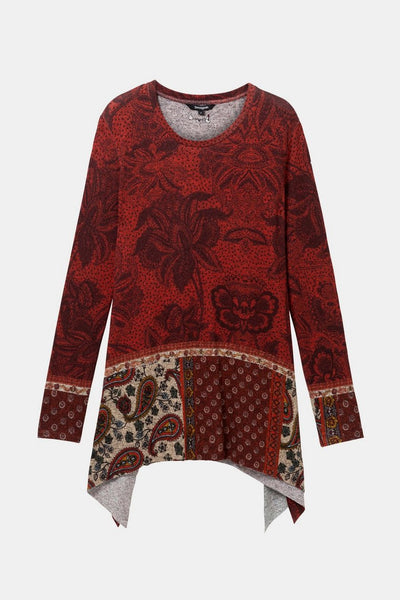 Desigual Long Asymmetric Hem Top