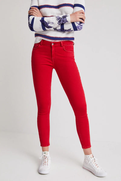Desigual Skinny Fit Red Jeans