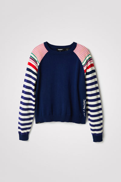 Desigual Stripy Sleeved Jumper