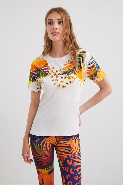 Desigual Tropical Design T-Shirt