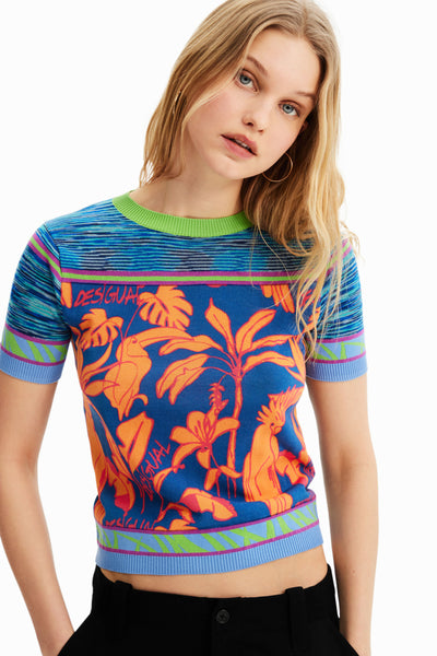 Desigual Knit tropical T-shirt