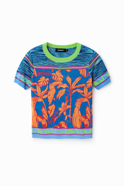Desigual Knit tropical T-shirt