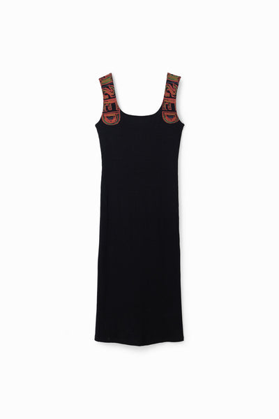 Desigual Slim Ribbed Strappy Dress