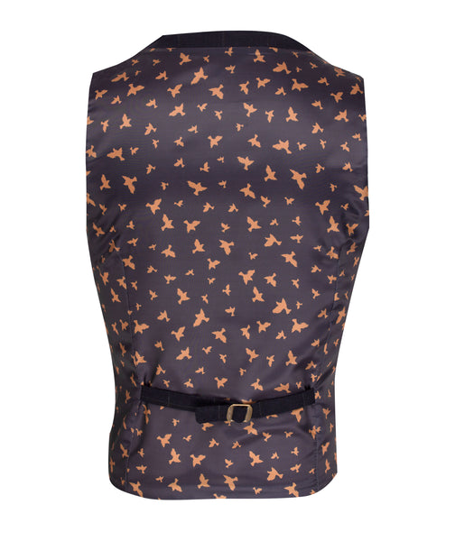 Fratelli Uniti Navy Waistcoat with Fine Check