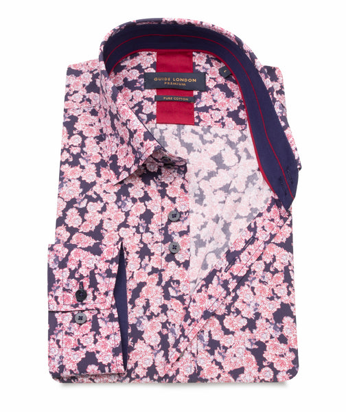 Guide London Pink Flowers on Navy Base