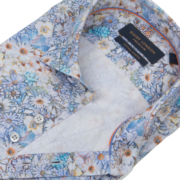 Guide London Illustrated Florals Long Sleeve Shirt