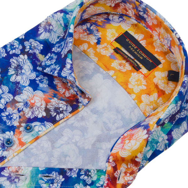 Guide London Tie-Dye Floral Long Sleeve Shirt