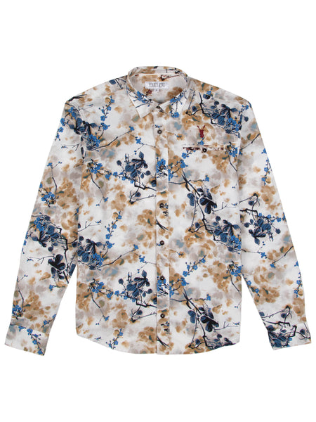 Pearly King 'Bloom' Blue Coloured Shirt