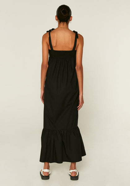 Compania Fantastica Black Poplin Dress with Adjustable Straps