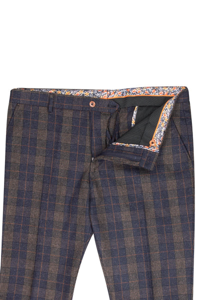 Guide London Navy Check Trousers