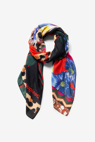 Desigual Floral Orange Day/Night Foulard