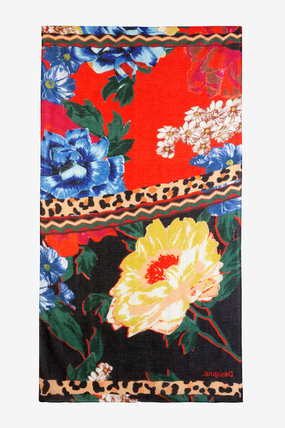 Desigual Floral Orange Day/Night Foulard