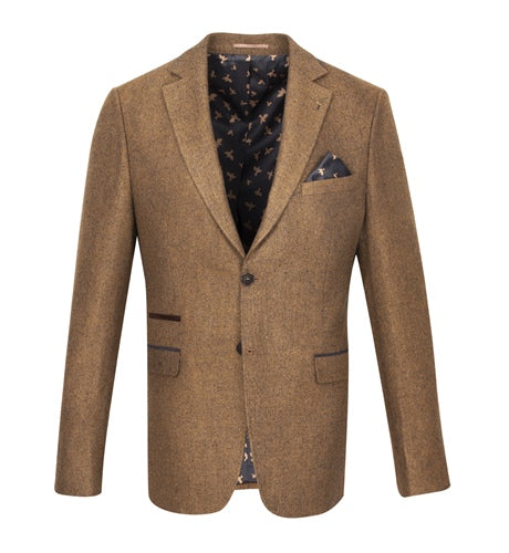 Fratelli Uniti Herringbone Tan Blazer