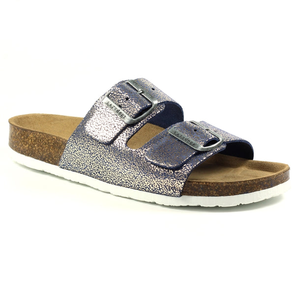 Lazy Dogz Navy Glitter 'Rocco' Sandals