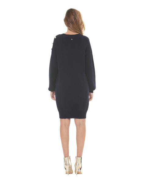 Silvian Heach Jersey Dress With Button Details