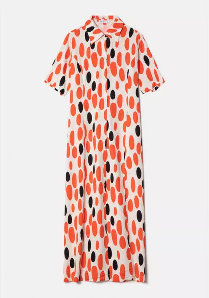 Compania Fantastica Polka Dot Print Shirt Dress